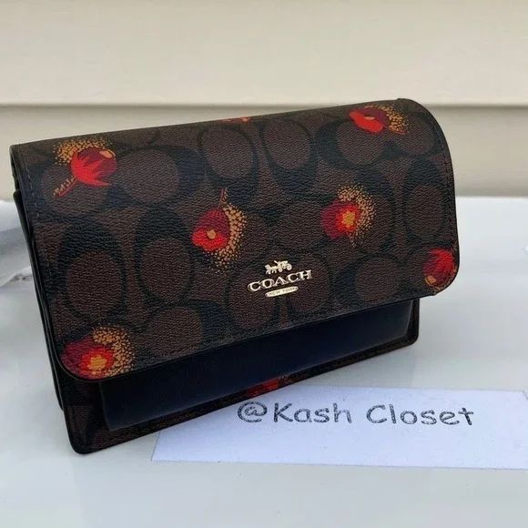 COACH Belt Bag Foldover In Signature Canvas With Pop Floral Print - Picture 9 of 11